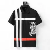 hommes burberry t-shirt polo new season pony strip noir